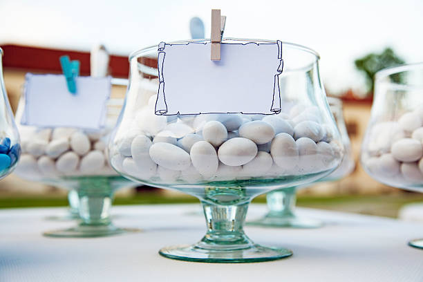 istock Glasses with candies and blank labels 178790856