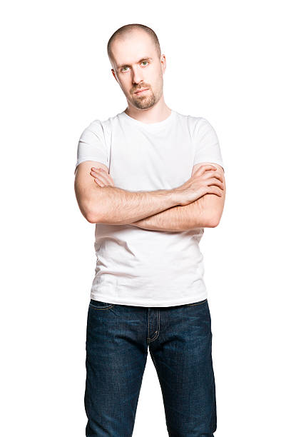 istock Young handsome man with folded arms isolated on white 178791618