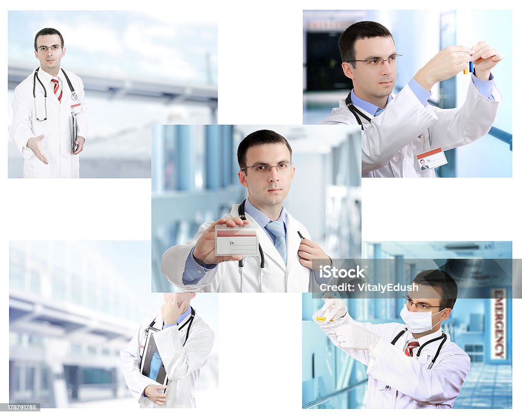 Set (collage de Jeune médecin) - Photo de Adulte libre de droits