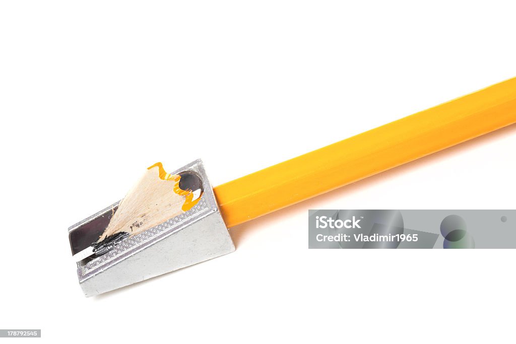One Orange Pencil And Pencils Sharpener Stock Photo - Download Image Now -  Close-up, Color Image, Cut Out - iStock