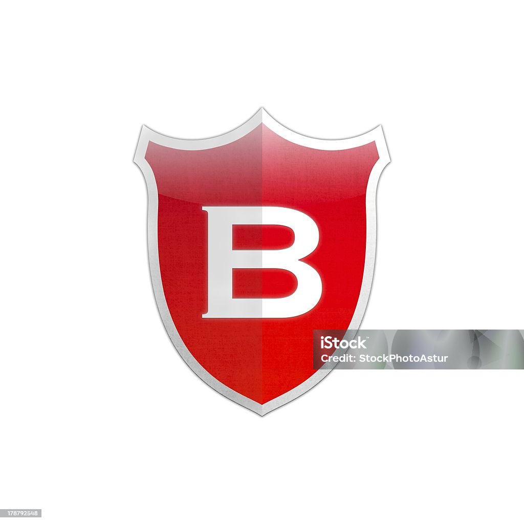 Sichere shield Buchstabe B. - Lizenzfrei Buchstabe B Stock-Foto