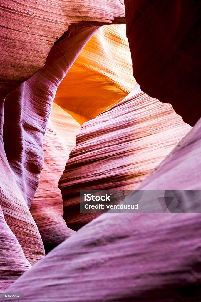 The Antelope Canyon, Page, The Upper Antelope Canyon, Page, Arizona, USA. The second edition with the expanded range Abstract Stock Photo