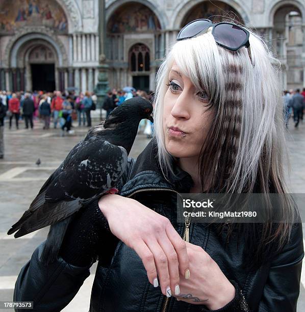 Young Woman With Pigeon Stock Photo - Download Image Now - 25-29 Years, Adult, Animal