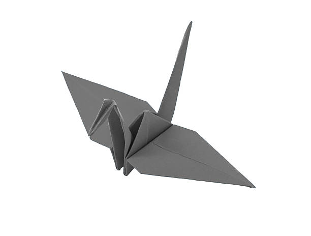 istock origami gray paper bird on white background 178795165