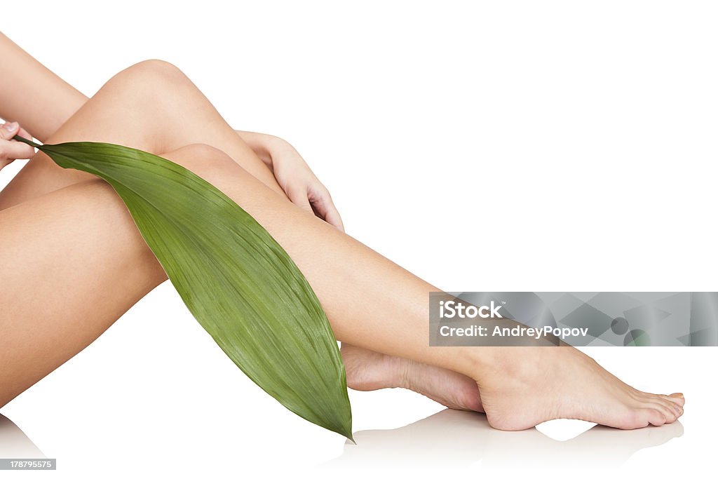 Piękna kobieta nogi w Spa - Zbiór zdjęć royalty-free (Depilacja woskiem)