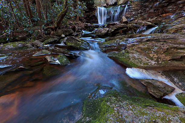 istock Waterfalls, tannin colored stream and rocks 178796169