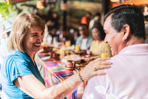 istock Senior woman talking with her husband at restaurant 1787965696