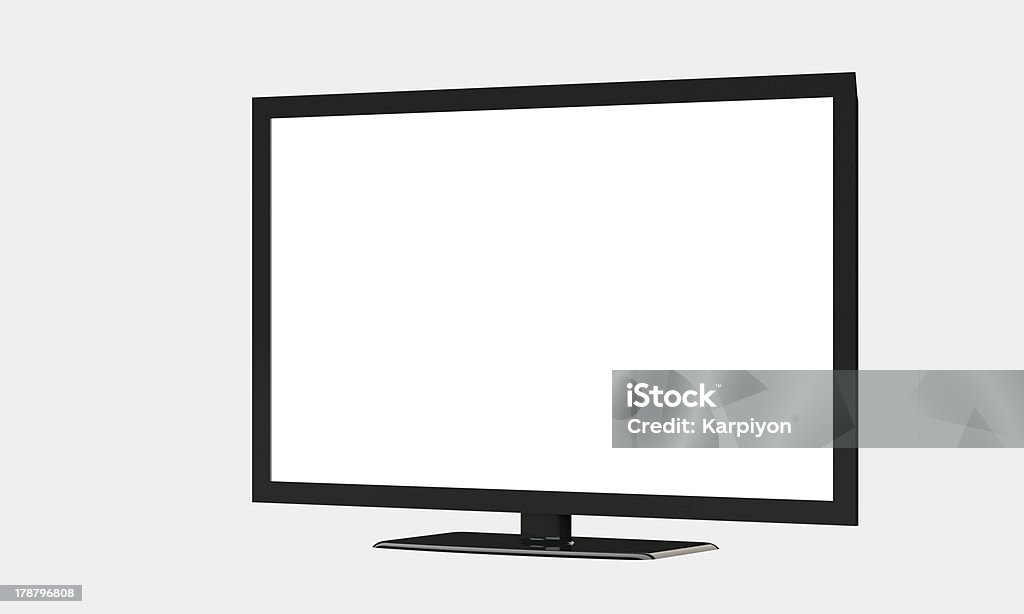 flat TV lcd led ecrã do monitor isolado a branco - Royalty-free Alto - Descrição Física Foto de stock