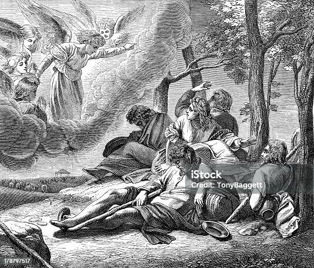 Annunciation To The Shepherds Birth Of Jesus Christ Stock Illustration - Download Image Now