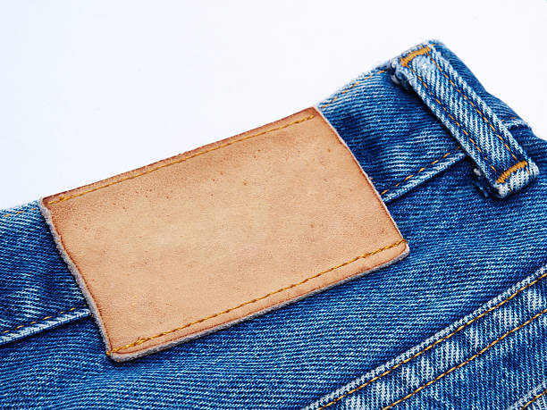 istock Blank jeans leather label on jean fabric 178798520