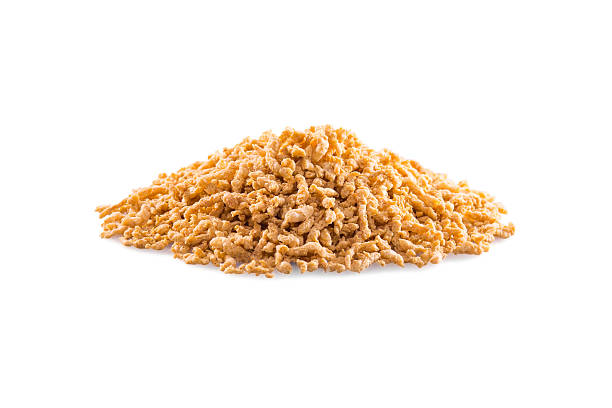 soya mince soya mince on a white background tsp stock pictures, royalty-free photos & images