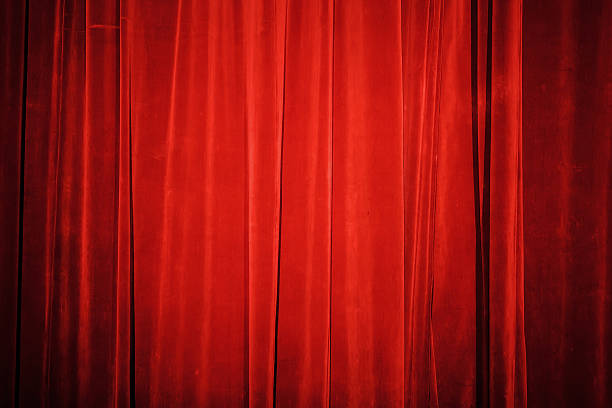istock Vintage natural velvet red curtain background texture 178798680
