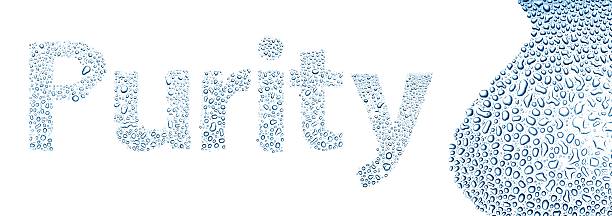 istock Purity made of water drops, background on white 178800143