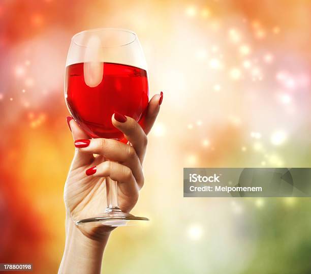 Woman Holding A Wine Glass Stock Photo - Download Image Now - Abstract, Adult, Alcohol - Drink