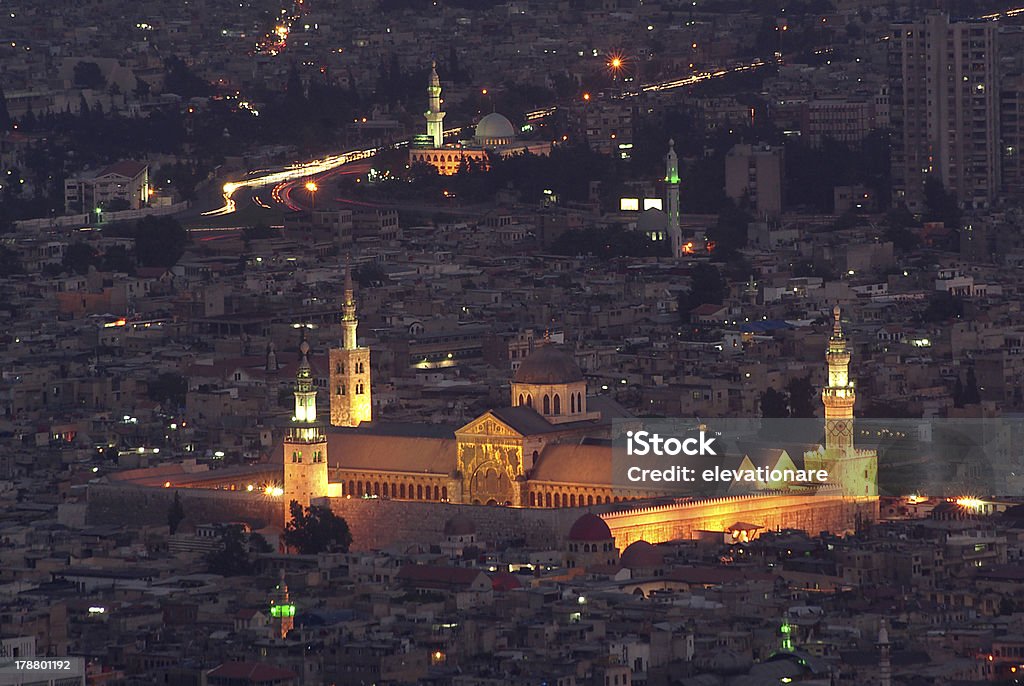 Ummayad mosque in the night, Damascus, Syria Syria Stock Photo