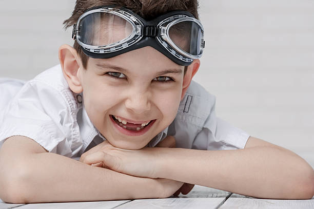 istock Portrait of a boy with glasses pilot 178801592