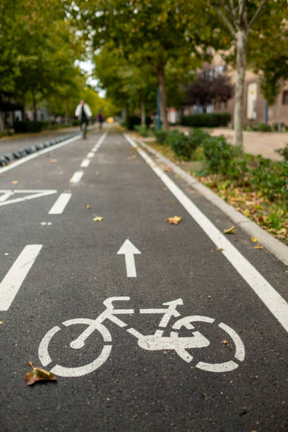istock A cyclist rides along the bike path 1788020974