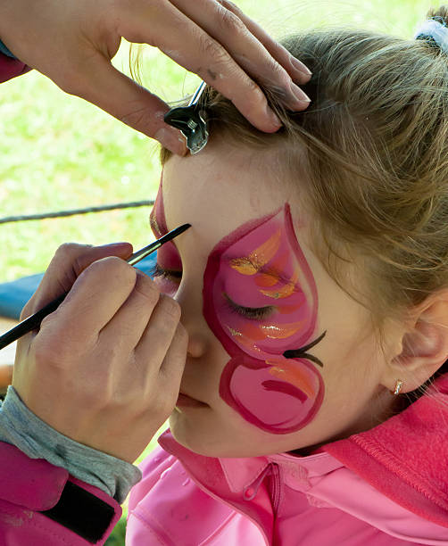 istock Child preschooler with face painting. 178802194