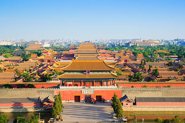 istock overlook the Forbidden City in evening 178802484