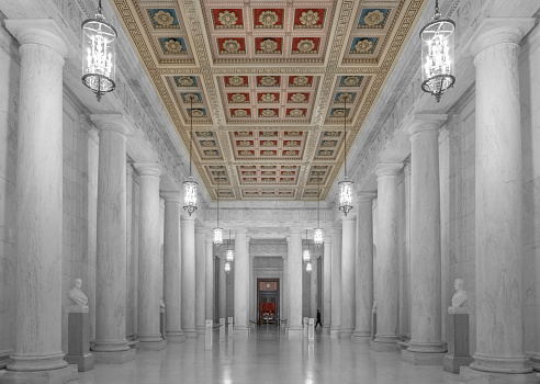 The Great Hall of the United States Supreme Court in Washington DC -