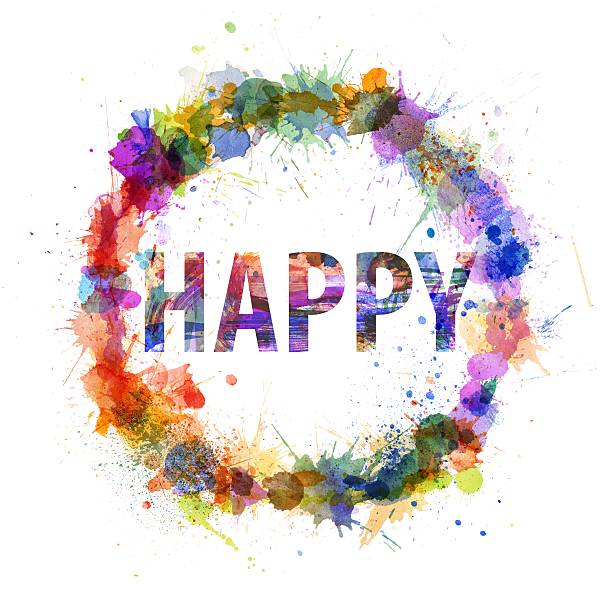 istock Happy concept, watercolor splashes as a sign 178804188