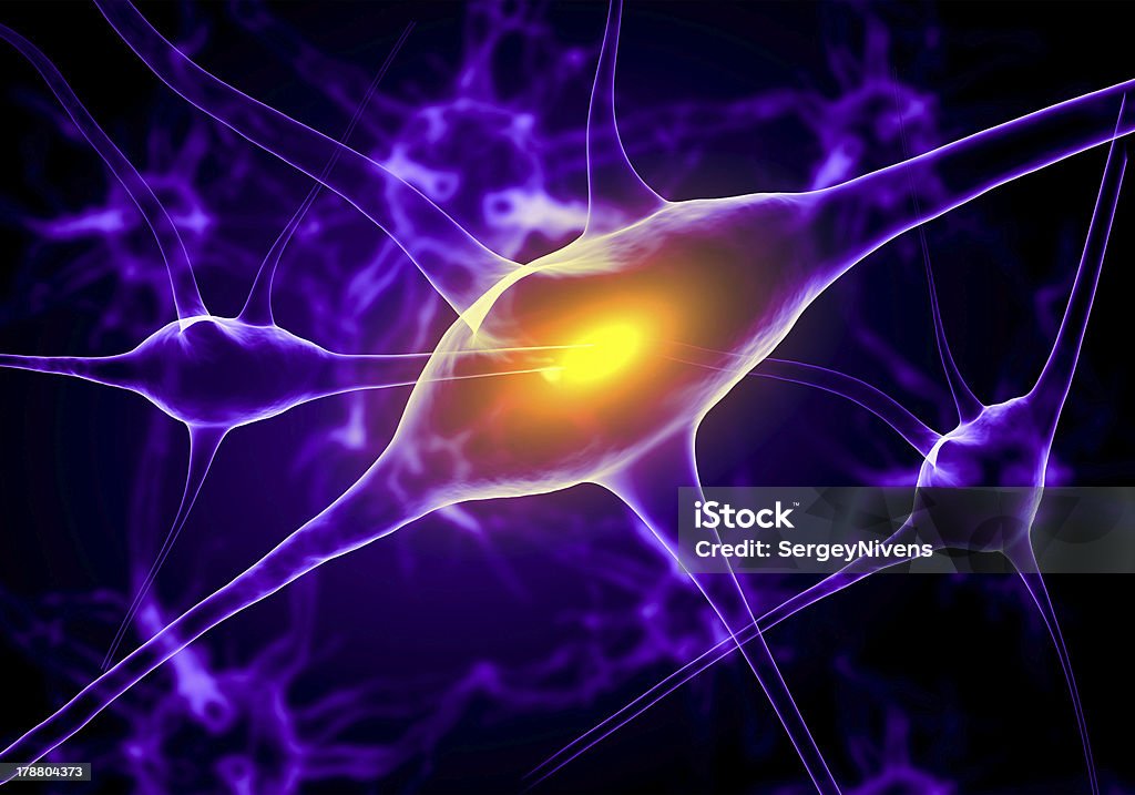Ilustración de una célula del nervio - Foto de stock de Anatomía libre de derechos