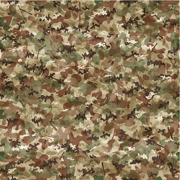 Seamless camouflage wallpaper Detailed camouflage background. Repeating pattern (image tiles horizontally and vertically). Layered EPS10 with global colors for easy editing. Contains transparencies. Hi-res JPG and AICS3 included. Related images linked below.  http://i161.photobucket.com/albums/t234/lolon5/seamless.jpg camouflage stock illustrations