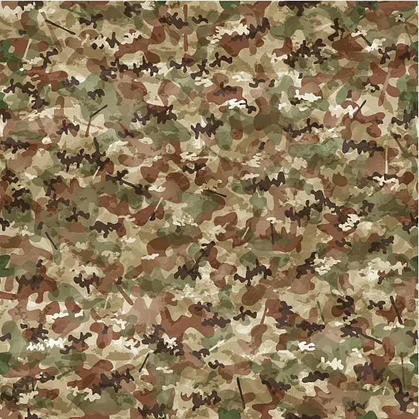 Vector illustration of Seamless camouflage wallpaper