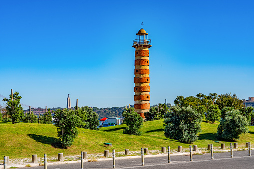 Farol de Belém -Santuário de Cristo Rei - Lisboa, Portugal.