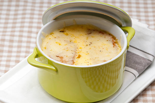 istock onion soup with melted cheese and bread on top 178804869