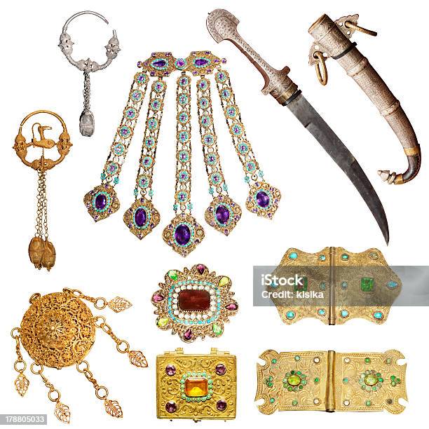 늙음 Jewelery 설정 고풍스런에 대한 스톡 사진 및 기타 이미지 - 고풍스런, 루비, 보석-개인 장식품