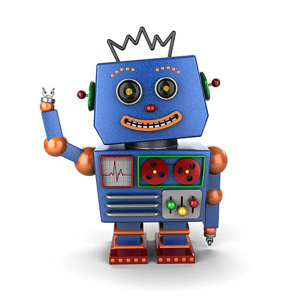 istock Waving vintage toy robot 178806574