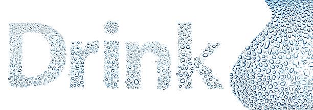 istock Drink made of water drops, background on white 178806592
