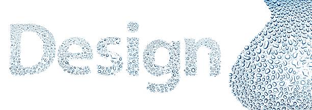 istock Design made of water drops, background on white 178806746