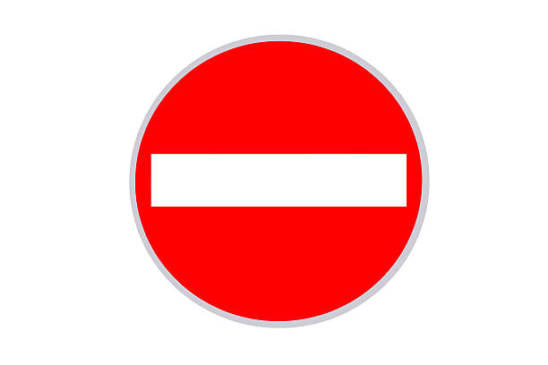 linha vermelha parar - one way road sign sign blank imagens e fotografias de stock