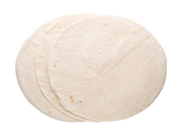 istock Delicious thin Armenian lavash on white background, top view 1788070900