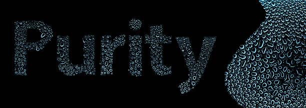 istock Purity made of water drops, background on black 178807364