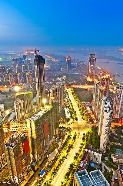istock birds-eye view City night scene 178807377