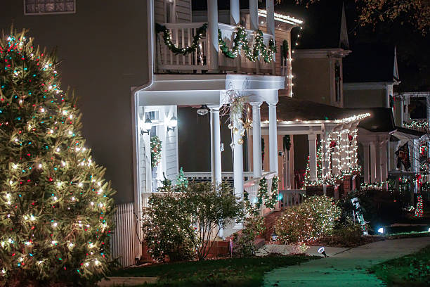 istock christmas town streets decorated for holidays 178807639