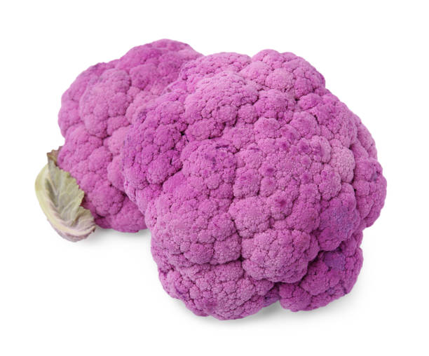 istock Fresh raw purple cauliflowers on white background 1788080451