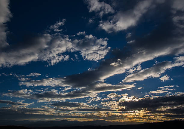 Tramonto nella parte nord-occidentale della Patagonia - foto stock