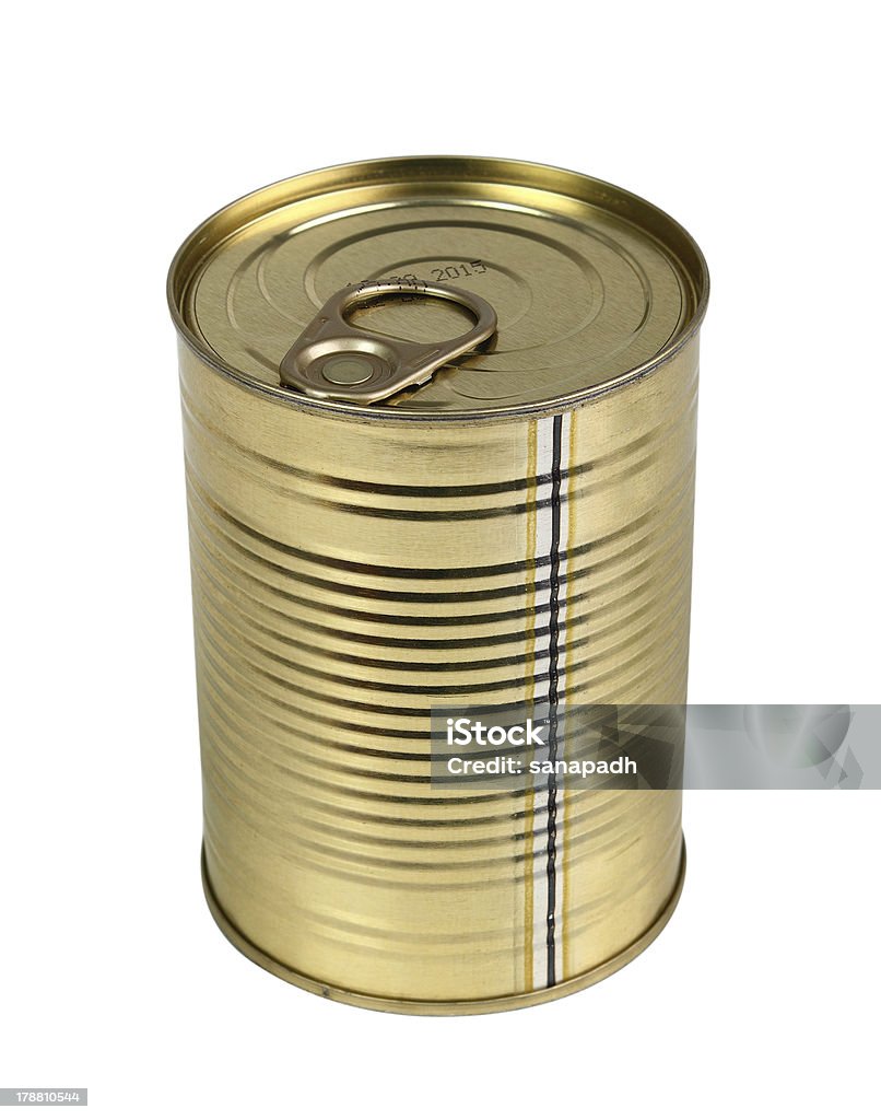 News can Tin can. Isolated with clipping path. Airtight Stock Photo