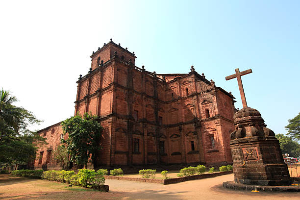 basílica del sagrado corazón de jesús, goa, india - panjim fotografías e imágenes de stock