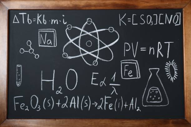 istock Different chemical formulas written with chalk on blackboard 1788124638