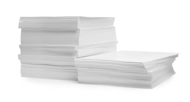 istock Stacks of paper sheets on white background 1788125178