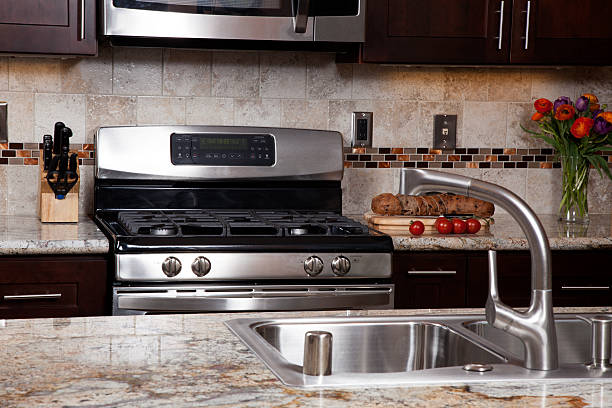 istock Contemporary custom kitchen with stainless steel appliances 178812669