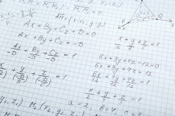 istock Sheet of paper with many different mathematical formulas 1788126792