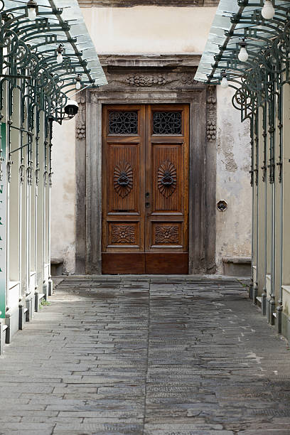 istock wooden residential doorway 178812740