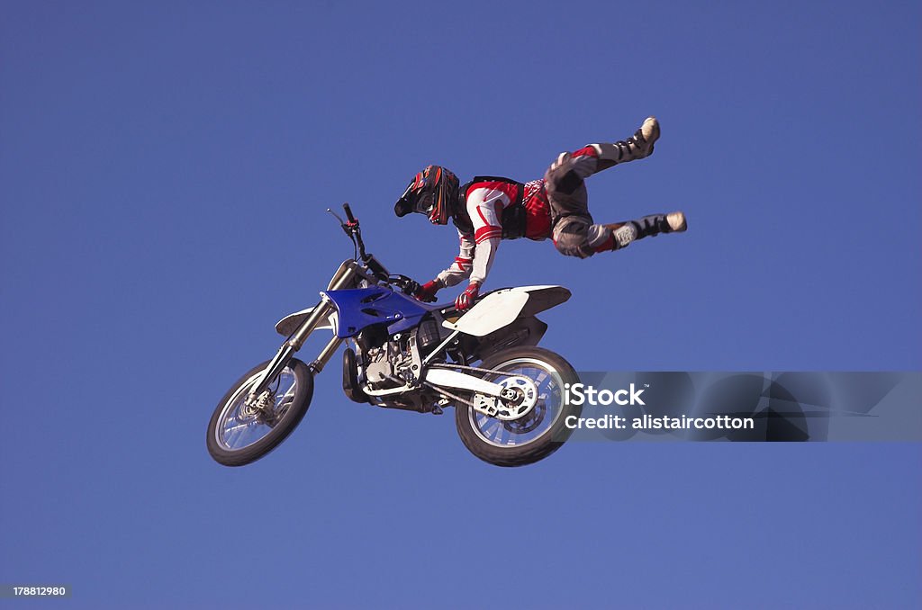 Moto X Freestyle 14 Moto X Freestyle rider high in sky 2006 Stock Photo