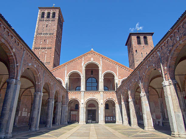 Sant Ambrogio church, Milan stock photo